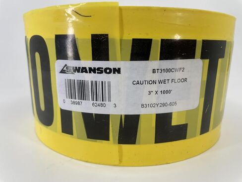 أداة سوانسون BT3100CWF2 3 "× 1000" تحذير للأرضيات الرطبة 2 مل شريط حاجز in Kuwait