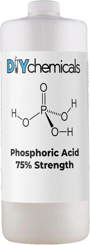 حمض الفوسفوريك 75% من DIYChemicals - مزيل الصدأ، مزيل بقع الخشب، التحكم في درجة الحموضة، حمض الفوسفوريك عالي النقاء للمعادن، والأسمدة - صنع في الولايات المتحدة الأمريكية - 1 لتر (16 أونصة سائلة) in Kuwait