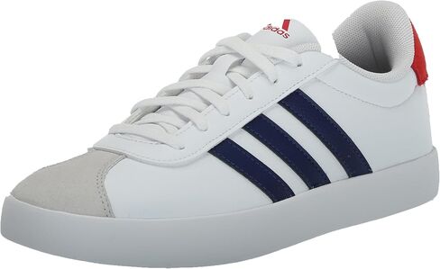 adidas Vl Court 3.0 Lace-Up Sneaker, White/Dark Blue/Better Scarlet, 2.5 US Unisex Little Kid in Saudi Arabia