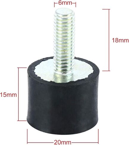 5Pcs M6 Rubber Mounts Shock Absorber Anti Vibration Silentblock Car Boat Bobbins (M6) in Saudi Arabia