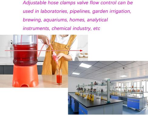 20 قطعة 1/4 "- 1/2" مشبك أنبوب قابل للتعديل، مشابك خرطوم الأنابيب البلاستيكية صمام التحكم في التدفق لقرصة المختبر in Kuwait