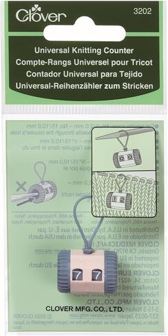 Clover Universal Knitting Row Counter, Peach and Grey in Saudi Arabia