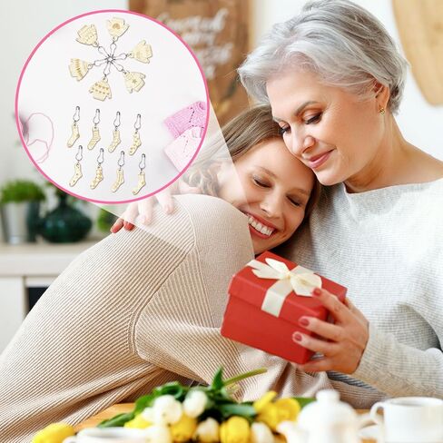 14 قطعة من علامات الغرز من TXIN للحياكة والكروشيه، علامات غرز كروشيه خشبية ساحرة قابلة للإزالة مع دبابيس أمان لمبة لملحقات أدوات الخياطة المصنوعة يدويًا in Kuwait