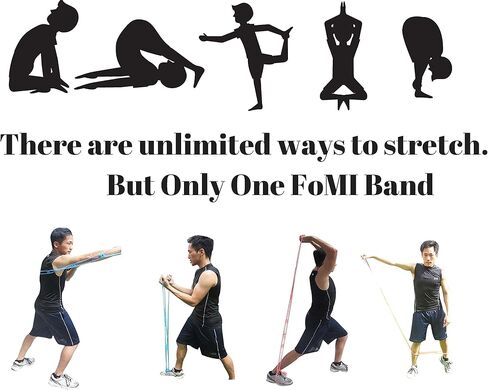 حزام تمارين المقاومة والتمدد من FOMI 7 | أداة تمديد الظهر والقدم والساق واليد، أداة تمرين الذراع | محمول | للتمرين في المنزل أو مركز اللياقة البدنية، والعلاج الطبيعي in Kuwait
