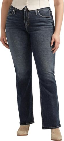 Silver Jeans Co. Women's Plus Size Suki Mid Rise Curvy Fit Bootcut Jeans in Saudi Arabia