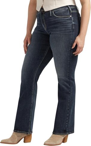 Silver Jeans Co. Women's Plus Size Suki Mid Rise Curvy Fit Bootcut Jeans in Saudi Arabia