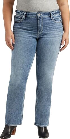 Silver Jeans Co. Women's Plus Size Suki Mid Rise Curvy Fit Bootcut Jeans in Saudi Arabia