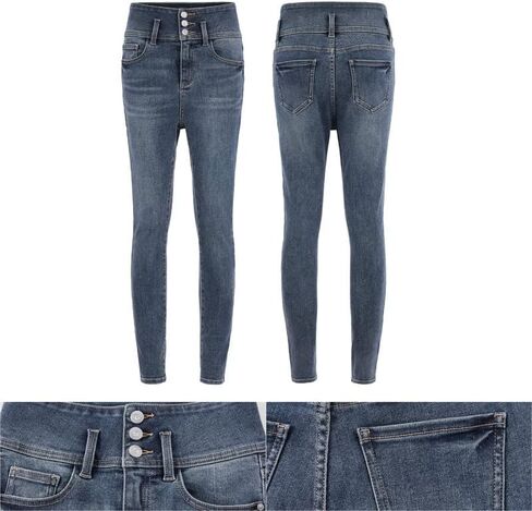 Women High Waisted Skinny Stretch Jeans Butt Lifting Slim Fit Classic Denim Pants in Saudi Arabia