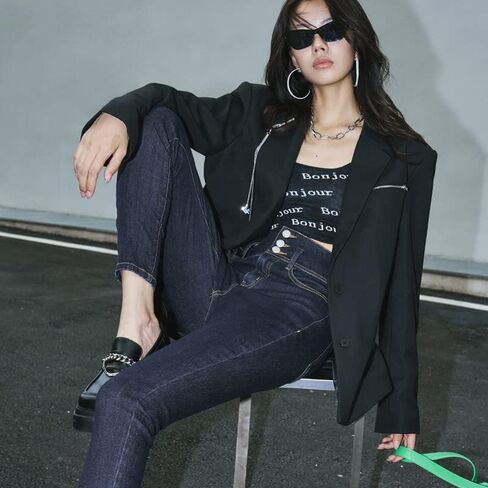 Women High Waisted Skinny Stretch Jeans Butt Lifting Slim Fit Classic Denim Pants in Saudi Arabia