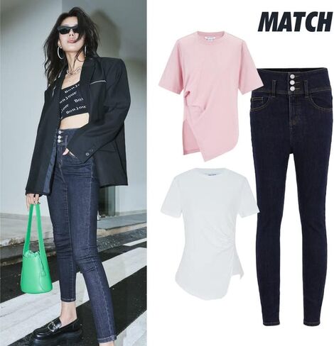 Women High Waisted Skinny Stretch Jeans Butt Lifting Slim Fit Classic Denim Pants in Saudi Arabia