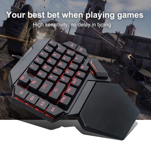 fosa1 One Handed Keyboard Wired USB 35 Key Built in 9 Backlight Colors for Win10,8,7,Vista,ME,Mac etc. in Saudi Arabia