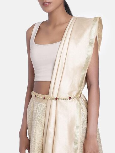 Aheli Ethnic Wedding Faux Kundan Beads Waist Chain | Kamar Patta | Belly Chain | Saree Belt Indian Fashion Bollywood Jewelry for Women in Saudi Arabia