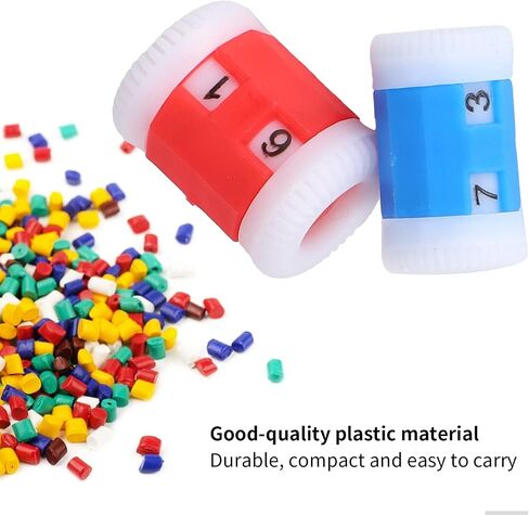 LIZEALUCKY 2 Sizes Plastic Knit Counter Knitting Crochet Stitch Marker Row Ring Sewing Tool Craft Accessories Two Color for DIY Craft(2XL + 2XS) in Saudi Arabia