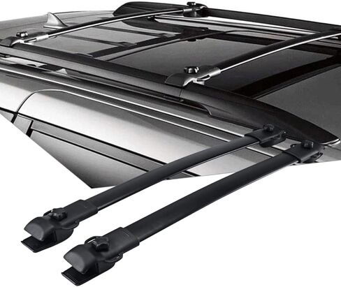 PARTOL Cross Bars Roof Rack for Toyota RAV4 2013 2014 2015 2016 2017 2018, 100LBS Aluminum for RAV4 Roof Rail Crossbars Luggage Rack Cargo Bag Carrier for Snowboard Kayak Canoe Bike in Saudi Arabia