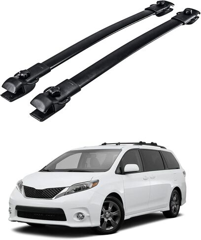 PARTOL Cross Bars Roof Rack for Toyota RAV4 2013 2014 2015 2016 2017 2018, 100LBS Aluminum for RAV4 Roof Rail Crossbars Luggage Rack Cargo Bag Carrier for Snowboard Kayak Canoe Bike in Saudi Arabia