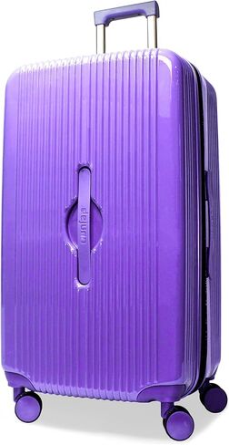 World Traveler Dejuno Colossus Polycarbonate Hardside Expandable Spinner Luggage with TSA Lock and Front Handle, Black, 30-inch in Kuwait