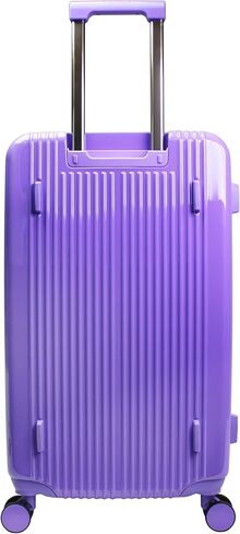 World Traveler Dejuno Colossus Polycarbonate Hardside Expandable Spinner Luggage with TSA Lock and Front Handle, Black, 30-inch in Kuwait