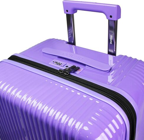 World Traveler Dejuno Colossus Polycarbonate Hardside Expandable Spinner Luggage with TSA Lock and Front Handle, Black, 30-inch in Kuwait