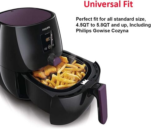 Air Fryer Rack XL Air Fryer Accessories Set Of 2, Multi-purpose Double Layer Rack with Skewer, Stackable Metal Holder, Compatible with Instant Pot XL Air Fryer in Saudi Arabia