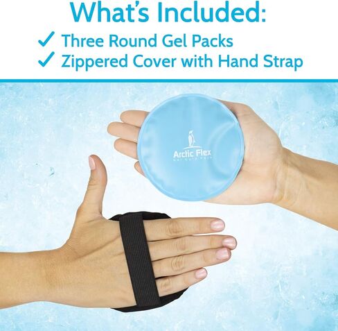 Arctic Flex XL Round Ice Pack (3 Count) - Soft Gel Compression Icepack - Hot Cold for Headache, Eye Puffiness, Wisdom Teeth and Breastfeeding Relief - Reusable for Kids, Men, Women - Flexible Pad in Saudi Arabia