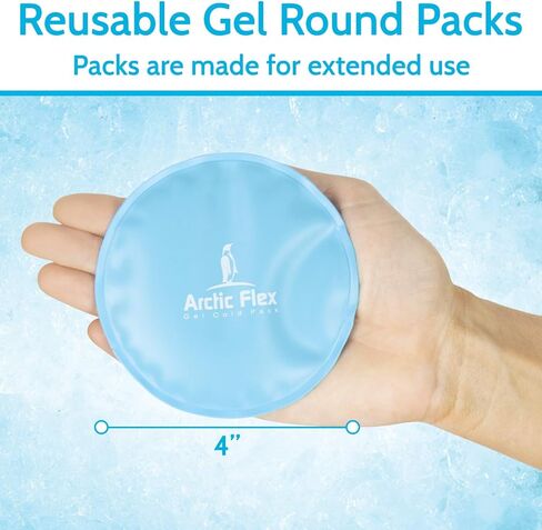 Arctic Flex XL Round Ice Pack (3 Count) - Soft Gel Compression Icepack - Hot Cold for Headache, Eye Puffiness, Wisdom Teeth and Breastfeeding Relief - Reusable for Kids, Men, Women - Flexible Pad in Saudi Arabia