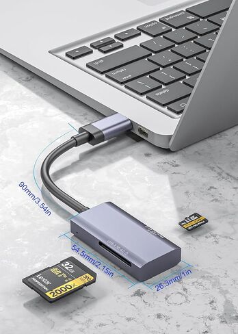 UHS-II SD 4.0 Card Reader, 2 in 1 Type-C SD Memory Card Reader for iPhone 15/Android Phone/iPad/Mac/Laptop/Mini PC/Tablets,Support SD Micro SD SDXC SDHC MMC RS-MMC Micro SDXC UHS-II and UHS-I Cards in Kuwait