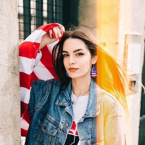 American Flag Earrings for Women 4th of July Earrings Patriotic Star Drop Dangle Earrings for Girls Independence Day Gift Pack of 4 Pairs in Saudi Arabia