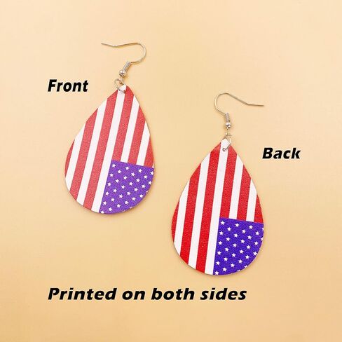 American Flag Earrings for Women 4th of July Earrings Patriotic Star Drop Dangle Earrings for Girls Independence Day Gift Pack of 4 Pairs in Saudi Arabia
