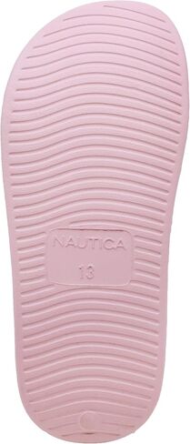 صندل Nautica Kids للفتيات سهل الارتداء، صندل رياضي منزلق للشباب والأطفال الكبار والأطفال الصغار - Gaff Girls - أحمر الخدود مقاس 3 in Saudi Arabia