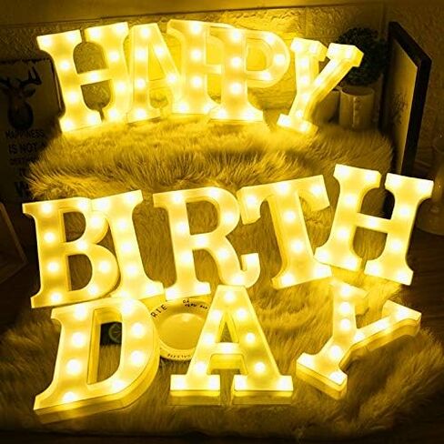 Creation Core 8.7" Tall Large LED BABY Word Marquee Signs Battery Operated Warm White Light Up Letters for Home Bedroom Nursery Room Table Wall Decor, BABY in Saudi Arabia