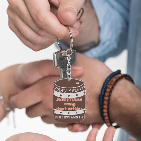 50 Pcs Father's Day Gifts Acrylic Keychain Bulk Bible Verse Scripture Religious Key Rings for Father Men in Saudi Arabia