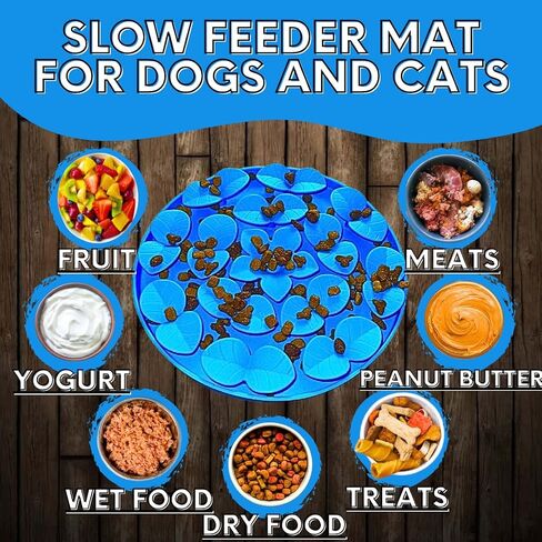 Lick Mat for Dogs, Slow Feeding Licking Pad, Dog Lick Mat, Boredom and Anxiety Relief | Healthier Eating Habits | Grooming Training, Calming Mat, Snuffle Mat for Dogs, Slow Feeder Dog Bowl in Saudi Arabia