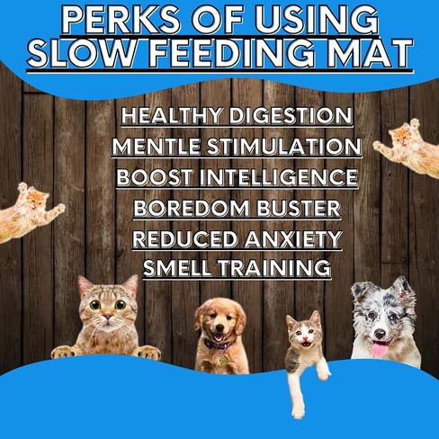 Lick Mat for Dogs, Slow Feeding Licking Pad, Dog Lick Mat, Boredom and Anxiety Relief | Healthier Eating Habits | Grooming Training, Calming Mat, Snuffle Mat for Dogs, Slow Feeder Dog Bowl in Saudi Arabia