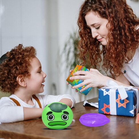 Slime ups 3.2In Round Expression Stress Ball, Novelty Stress Relief Squeeze Toys, Tricky Play Fidget Toys, Vent Decompression Slime Ball Stress Relief Toys Tricky Game (Sweaty Steve) in Saudi Arabia