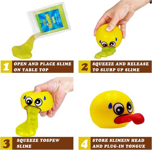 Slime ups 3.2In Round Expression Stress Ball, Novelty Stress Relief Squeeze Toys, Tricky Play Fidget Toys, Vent Decompression Slime Ball Stress Relief Toys Tricky Game (Sweaty Steve) in Saudi Arabia