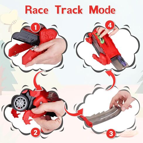 حاملة شاحنة نقل سيارات الديناصورات، مجموعة مسارات السيارات، شاحنة نقل الديناصورات، لعبة شاحنات الوحش للأطفال الصغار، تتحول إلى دينو، ألعاب الديناصورات للأطفال من سن 3 إلى 5 سنوات، ألعاب هدايا عيد الميلاد (أخضر) in Kuwait