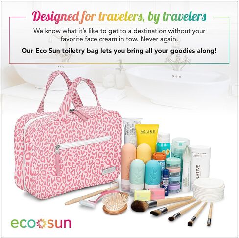 Hanging Travel Toiletry Bag — Designed in Hawaii — Water-resistant Travel Organizer for Bathroom Accessories (Tropical Vacay) in Kuwait