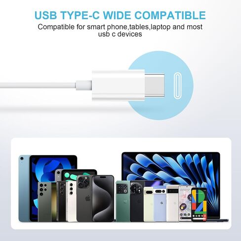 2 Pack USB C Headphones for iPhone 15 Pro Max iPad, Wired Earbuds with Microphone HiFi Stereo Surround Sounds Volume Contorl Compatible for Samsung S24 Ultra S23 S22 S21 S20 Pixel 8 7 6 in Saudi Arabia