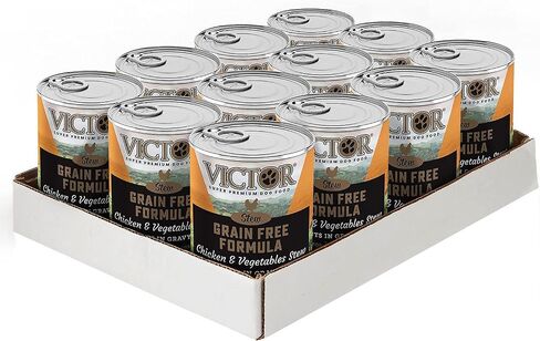 Victor Canned Grain Free Cuts in Gravy with Chicken and Vegetables Dog Food 13.2oz 12 cans in Saudi Arabia