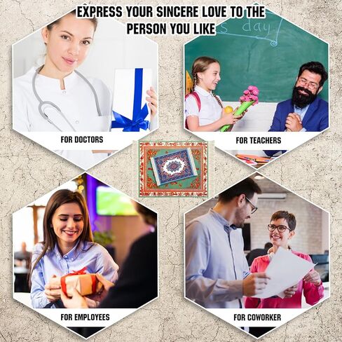 Hushee 4 Pcs Vintage Mini Mouse Pad Coasters Oriental Mousepad Floral Style Funny Desk Mat Coasters Graduation Gift for Boho Doll House Rug with Anti Slip Rubber Base for Desk(Classic Style) in Kuwait