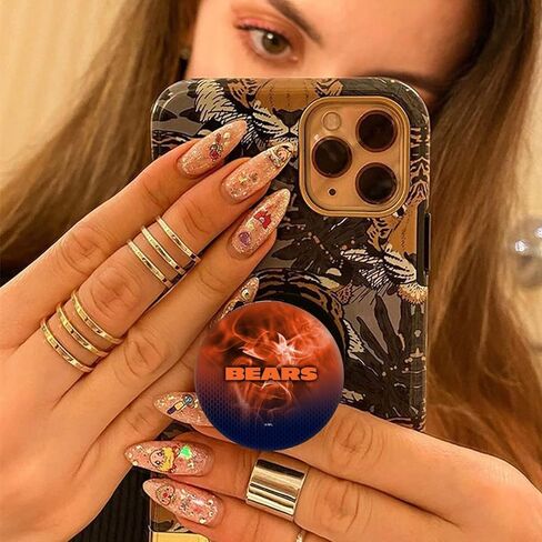 حامل الهاتف الخليوي برتقالي أزرق تصميم كرة القدم توسيع قبضة حامل مسند اليد قابلة للطي للهواتف الذكية والحالات (3 حزمة) in Kuwait