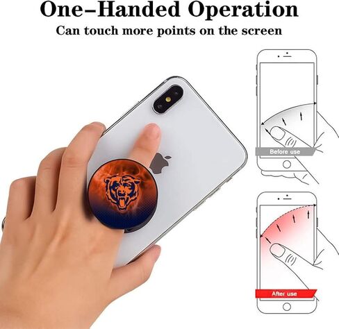 حامل الهاتف الخليوي برتقالي أزرق تصميم كرة القدم توسيع قبضة حامل مسند اليد قابلة للطي للهواتف الذكية والحالات (3 حزمة) in Kuwait