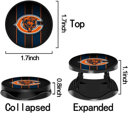 حامل الهاتف الخليوي برتقالي أزرق تصميم كرة القدم توسيع قبضة حامل مسند اليد قابلة للطي للهواتف الذكية والحالات (3 حزمة) in Kuwait