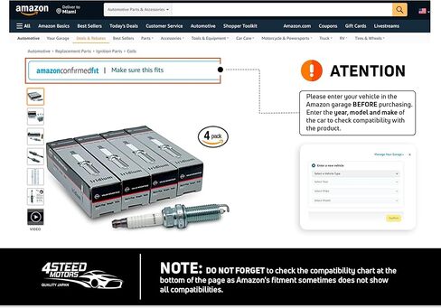 حزمة من 4 شمعات إشعال إيريديوم ليزر B2401-JA01JNW 2007-2017 وشحم شمعة إشعال متوافقة مع نيسان ألتيما روج سينترا إنفينيتي 22401-JA01B 22401-EW61C DILKAR6A11 in Kuwait