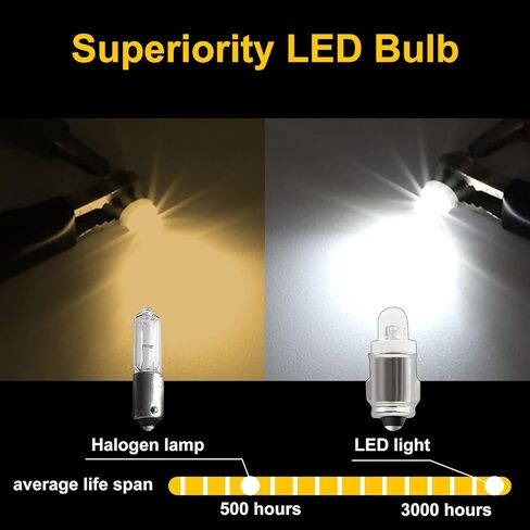 مصابيح LED للوحة القيادة 10X BA7S من Biqing، 12 فولت BA7S، ضوء LED أبيض 6000K، لمبة داخلية LED تلقائية، مؤشر ضوء لوحة القيادة، لمبة إضاءة لوحة العدادات in Kuwait