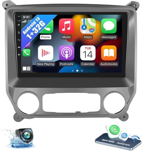 Android 13 Car Stereo for Chevrolet Chevy Silverado 2009-2014 with Wireless Carplay&Android Auto,10.1 Inch Touch Screen Car Radio with GPS WiFi Bluetooth FM/RDS SWC Dual USB/AUX-in+Backup Camera in Saudi Arabia