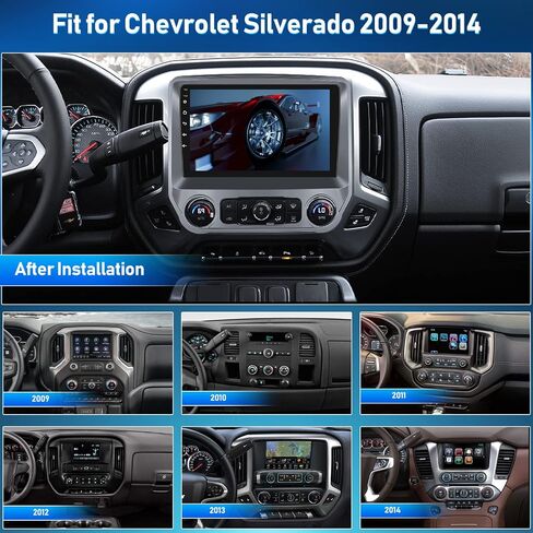 Android 13 Car Stereo for Chevrolet Chevy Silverado 2009-2014 with Wireless Carplay&Android Auto,10.1 Inch Touch Screen Car Radio with GPS WiFi Bluetooth FM/RDS SWC Dual USB/AUX-in+Backup Camera in Saudi Arabia