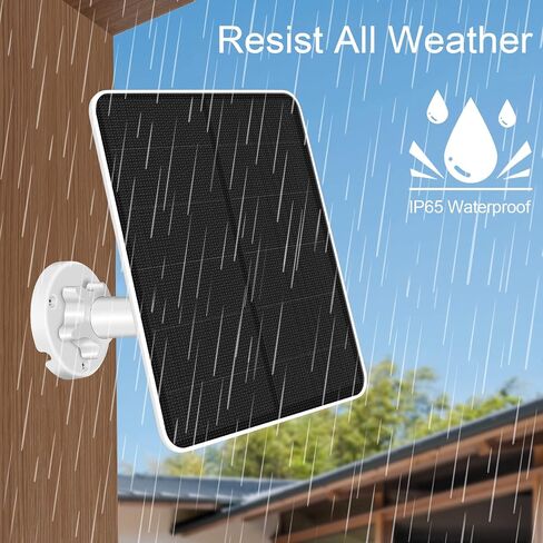Solar Panel for Security Camera,7W Camera Solar Panel with Micro USB & USB-C Port,IP65 Waterproof Security Camera Solar Panel for DC 5V Rechargeable Battery Camera,9.8Ft Charging Cable(1 Pack) in Saudi Arabia