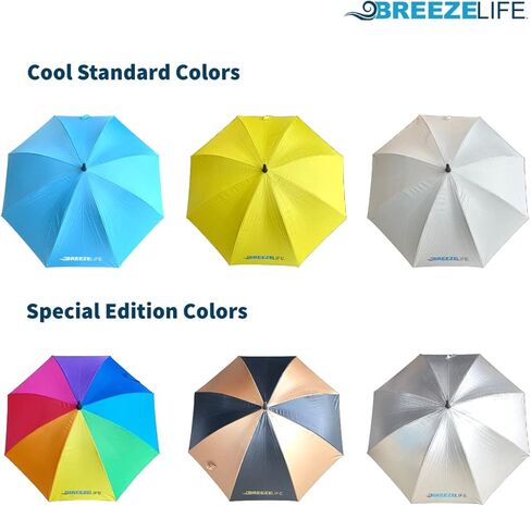 Sun Umbrella with Fan and Mister. A portable misting fan that blocks 99.9% of all UVA and UVB rays. Cooling for festival, beach and summer activities. in Kuwait