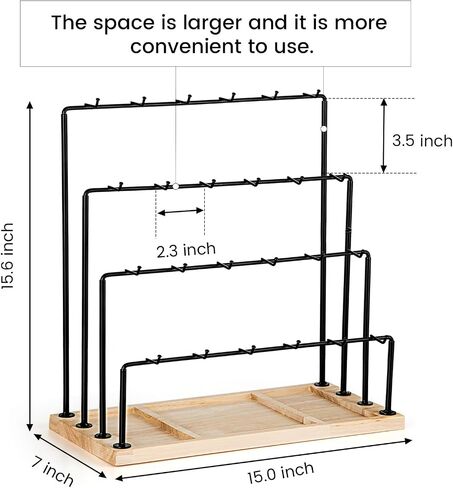 Earring organizer Holder, Earring Display Stands for Selling, Jewellery Stand for Vendors Craft Shows, Jewelry Display for Earring Cards, Bracelet, Rings, Necklaces, keychains (4 Tiers) in Saudi Arabia